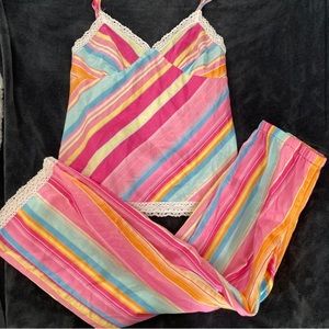 Victoria’s Secret Medium colorful striped pajamas sleepware